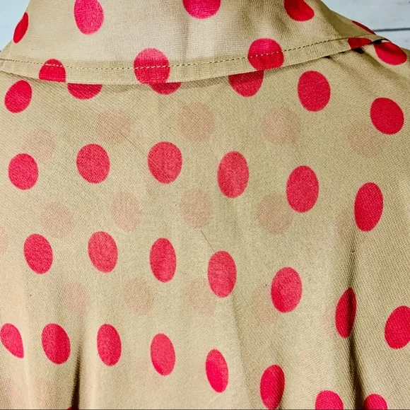 FREE PEOPLE Polka Dot Button Down Blouse - Picture 5 of 7